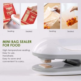 Mini Sealing Machine Portable Heat Sealer Hand Pressure Heat Sealer Tearer Kitchen Accessories For Food Snack Fruit Sealer Bags
