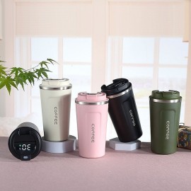 Coffee Mug Smart Travel Thermos Cup Temperature Display Stainless Steel Vacuum Coffee Cup With AI Temperature Display

