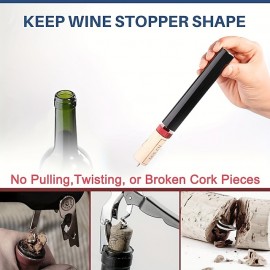 Air Pressure Pump Wine Bottle Opener Portable Stainless Steel Pin Easy Cork Remover Corkscrew for Home Party Wine Lovers Tools