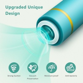 Vacuum Food Sealer with Reusable Sous Vide Bags Sealing Packing System USB Rechargeable Electric Vacuum Seal Machine for Various Food Preservation
