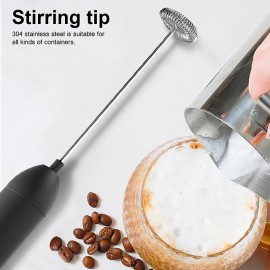 Electric Milk Frother Kitchen Drink Foamer Whisk Mixer Stirrer Coffee Cappuccino Creamer Whisk Frothy Blend Whisker Egg Beater, Without Battery
