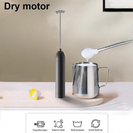 Electric Milk Frother Kitchen Drink Foamer Whisk Mixer Stirrer Coffee Cappuccino Creamer Whisk Frothy Blend Whisker Egg Beater, Without Battery
