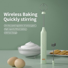 Rechargeable Handheld Foamer High Speed Electric Milk Frother Foam Maker Mixer Coffee Drink
