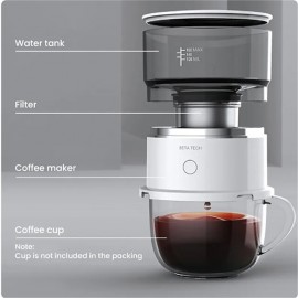 Portable Hand Brewing Coffee Machine Outdoor Mini Automatic Dripper Coffee Maker Pot Travel Extraction Coffee Brewer Grinder
