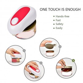 Electric Can Opener Automatic Tin Jar Bottle Opener One Touch Smooth Edges Easy To Open High Power Opener Kitchen Gadgets Tools
