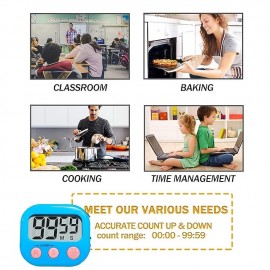 Digital Timer with Magnetic Back, Big Numbers, and ON/Off Switch - AA Battery Not Included
