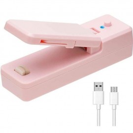 1pc Mini Bag Sealer, USB Rechargeable Portable Sealing Machine, Handheld Heat Vacuum Sealers For Plastic Bags, Kitchen Tools