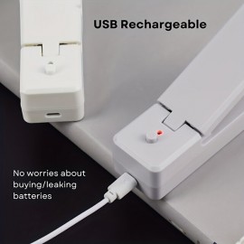 1pc Mini Bag Sealer, USB Rechargeable Portable Sealing Machine, Handheld Heat Vacuum Sealers For Plastic Bags, Kitchen Tools