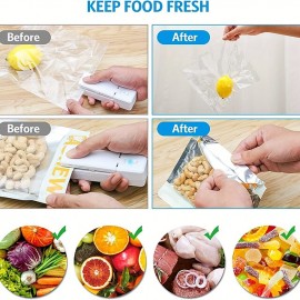 1pc Mini Bag Sealer, USB Rechargeable Portable Sealing Machine, Handheld Heat Vacuum Sealers For Plastic Bags, Kitchen Tools