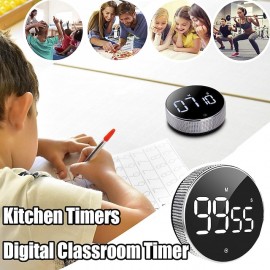 Kitchen Timers Digital Classroom Timer for Kids Large Magnetic LED Countdown Timer with Constant Light Function for classrooms Quiet for Children and Teachers
