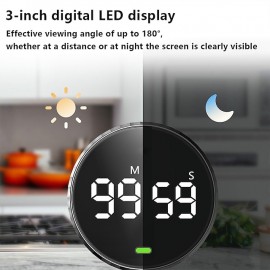 Kitchen Timers Digital Classroom Timer for Kids Large Magnetic LED Countdown Timer with Constant Light Function for classrooms Quiet for Children and Teachers
