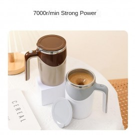 Electric Magnetic Stirring Coffee Mug, Electric Mixing Mug, Automatic Funny Self Mixing Cup, Stainless Steel Travel Cup For Chocolate, Milk, Tea, Office, Home, Kitchen
