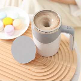 Electric Magnetic Stirring Coffee Mug, Electric Mixing Mug, Automatic Funny Self Mixing Cup, Stainless Steel Travel Cup For Chocolate, Milk, Tea, Office, Home, Kitchen
