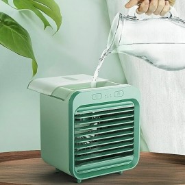 1pc Personal Evaporative Air Cooler And Humidifier Portable Air Conditioner And Fan Portable Mini Air Conditioner Cooling Fan Humidifier Space Cooler Green
