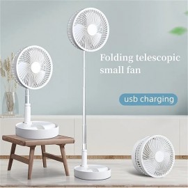 USB Rechargeable Small Fan 8 Inch Folding Telescopic Portable Electric Fan Super Long Battery Life Outdoor Camping Desktop Fan
