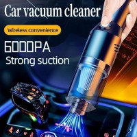 Wireless Car Vacuum Cleaner Wireless 6000Pa Handheld Mini Vaccum Cleaner for Car Home Desktop Cleaning Low Noise Cordless Portable Vacuum Cleaner