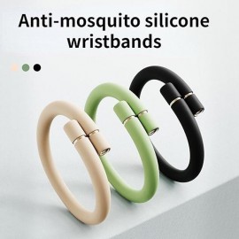 Anti Mosquito Vitality and Mosquito Repellent Silicone Bracelet with Outdoor Anti Bite Ring
