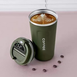 Coffee Mug Smart Travel Thermos Cup Temperature Display Stainless Steel Vacuum Coffee Cup With AI Temperature Display
