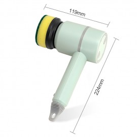 Electric Spin Scrubber Electric Cleaning Brush Cordless Power Scrubber with 2 Replaceable Brush Heads Handheld Kitchenware Brush Spinning Scrub Brush For Home Kitchen Pots Dishes
