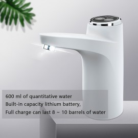 5 Gallon Water Dispenser Automatic Electric Water Bottle Pump With USB Charging Water Jug Pump Portable Water Bottle Dispenser For Home Office Outdoor, Universal 2-5 Gallon Bottle
