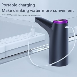 5 Gallon Water Dispenser Automatic Electric Water Bottle Pump With USB Charging Water Jug Pump Portable Water Bottle Dispenser For Home Office Outdoor, Universal 2-5 Gallon Bottle